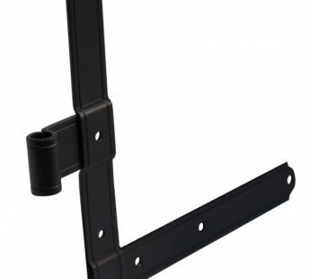 L HINGE 9X9″ OFFSET 0″ (LEFT-HAND) ROUGH BLACK