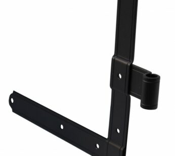 L HINGE 9X9″ OFFSET 0″ (RIGHT-HAND) ROUGH BLACK